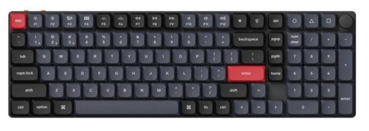

Клавиатура Wireless Keychron K17 Pro K17P-H2 QMK, 103 клавиши, Knob, Hot-Swap, Gateron low profile Blue Switch, K17 Pro