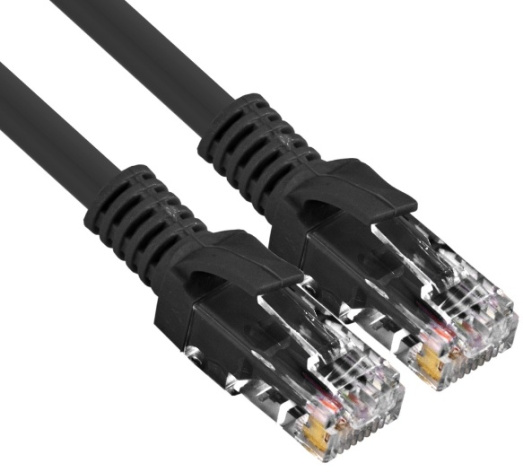 фото Кабель патч-корд U/UTP 5 кат. 2м Exegate UTP-RJ45-RJ45-5e-CU-2M-BK в Омске