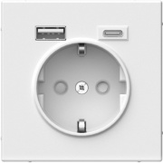 фото Розетка с заземлением с 2 USB Systeme Electric GAL001332