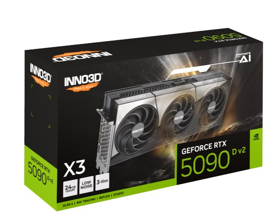 фото Видеокарта Inno3D GeForce RTX 5090D v2 (аппаратно урезана) (Z509DV2-24D7-17593928)