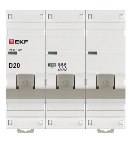 фото Автоматический выключатель  EKF mcb47100m-3-20D-pro в Красноярске