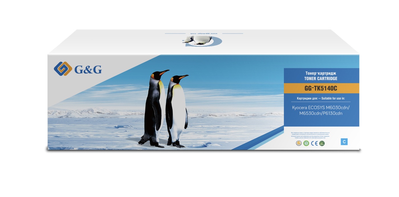

Картридж G&G GG-TK5140C лазерный голубой (5000стр.) для Kyocera Ecosys M6030cdn/M6530cdn/P6130cdn, GG-TK5140C