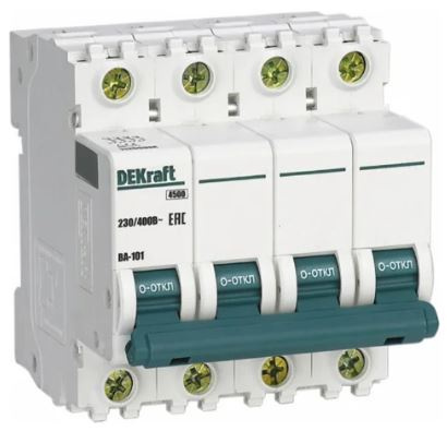Изображение товара Автоматический выключатель DEKraft 11141DEK 32А 4 полюса