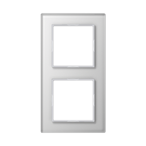 Изображение товара Рамка Jung AC582GLWW для 2 постов вертикальная и горизонтальная монтаж
