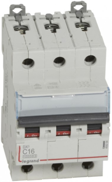 Изображение товара Автоматический выключатель Legrand 409254 серии DX³ 16А IP20 3 полюса
