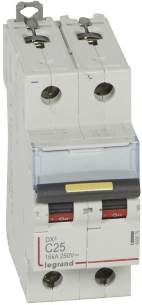 Изображение товара Автоматический выключатель Legrand 409570 для защиты электрических сетей 2-полюсный IP20