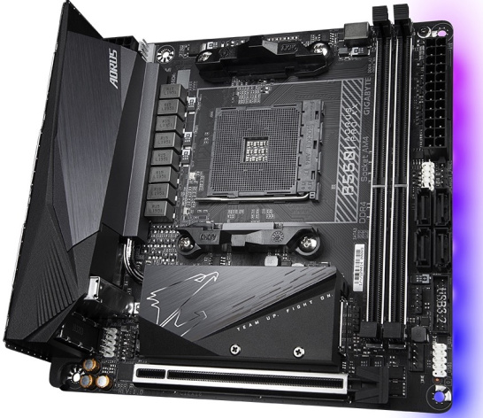 фото Материнская плата mini-ITX GIGABYTE B550I AORUS PRO AX в Нижнем Новгороде