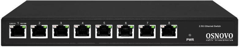 

Коммутатор PoE OSNOVO SW-8D-1(120W) 2.5G Ethernet на 8 RJ45 портов, SW-8D-1(120W)