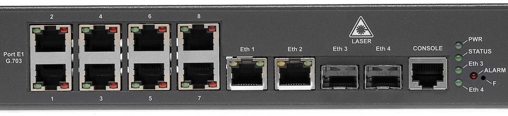 

Мультиплексор-коммутатор НПО Телеком Оптик-4GE-8E1-ToP TDMoP, 8 потоков E1, 2хRJ45-10/100/1000, 2 слота для SFP, размеры 1U, 19" (420*160*43мм без уше, Оптик-4GE-8E1-ToP