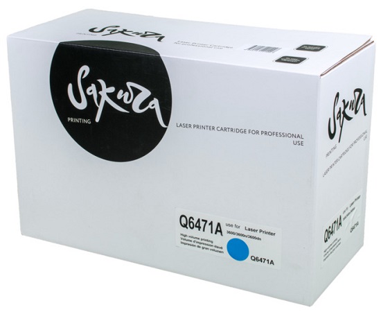 

Картридж Sakura SAQ6471A для HP Color LaserJet 3600/3600n/3600dn, синий, 4000 к., SAQ6471A