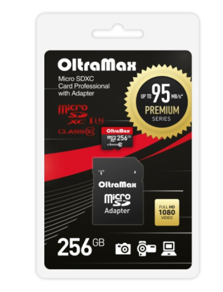 фото Карта памяти MicroSDXC 256GB OltraMax OM256GCSDXC10UHS-1-PrU3 в Уфе
