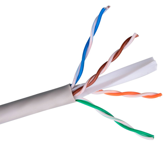 фото Кабель витая пара U/UTP 6 кат. 4 пары Exegate UTP4-C6-CU-S23-IN-PVC-GY-305 в Екатеринбурге