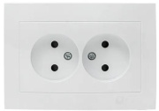 фото Розетка двухместная без заземления EKF EWR10-102-10