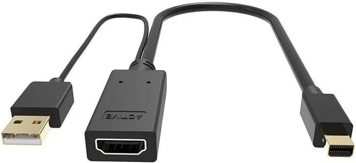 

Переходник VCOM CG497-0.15M HDMI (F), USB=>miniDP (M) 4K/30Hz 0.15м, CG497-0.15M