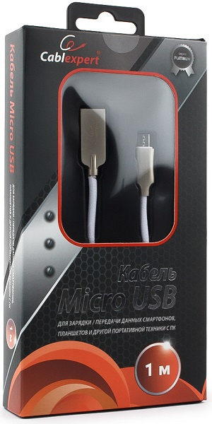 фото Кабель интерфейсный USB 2.0 Cablexpert CC-P-mUSB02W-1M в Уфе