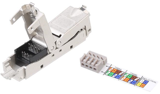 фото Адаптер проходной  Hyperline CA3-IDC-C6A-SH-F-SL в Уфе
