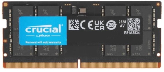 

Модуль памяти SODIMM DDR5 32GB Crucial CT32G56C46S5 PC5-44800 5600MHz CL46 1.1V, CT32G56C46S5