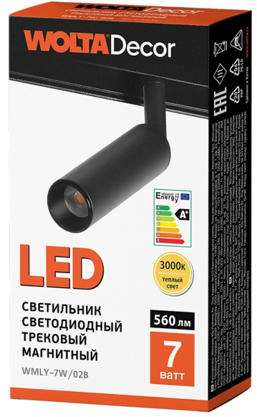 фото Светильник светодиодный WOLTA WMLY-7W/02B в Перми