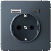 фото Розетка с заземлением с 2 USB  Systeme Electric GAL000732