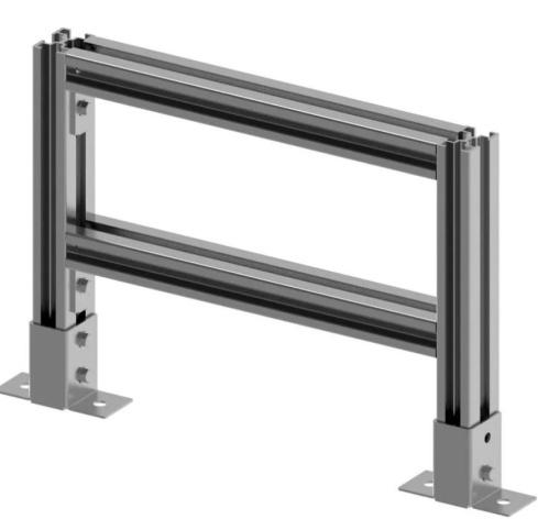 Изображение товара Рама Lanmaster LAN-MT-BTS200-AL для оборудования напольная алюминиевая 300 мм