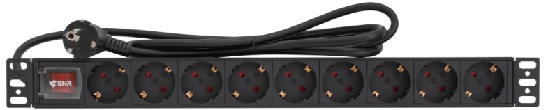 

Блок розеток SNR SNR-PDU-9S-S-2-MS16L1 серии SNR-PDU базовый на 9хSchuko, шнур питания 2 м 3x1.5 мм с вилкой Schuko, 16A, SNR-PDU-9S-S-2-MS16L1