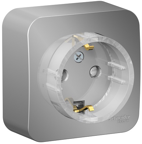 

Розетка Schneider Electric BLNRA111113 с/з со шторками, (компакт) 16А, 250В изолир. пластина Алюминий наруж, BLNRA111113