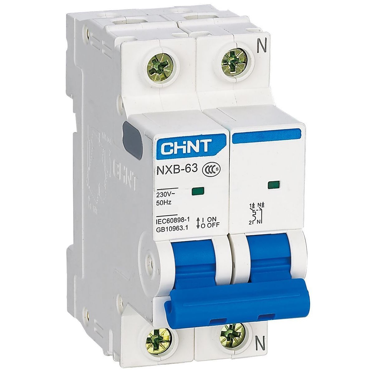 

Автоматический выключатель модульный CHINT 814081 NXB-63 1P+N 25А 6кА х-ка B (R), 814081