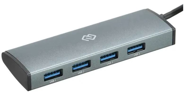 

Док-станция Digma DHUB-4USB-C-3.0 4порт. черный, DHUB-4USB-C-3.0