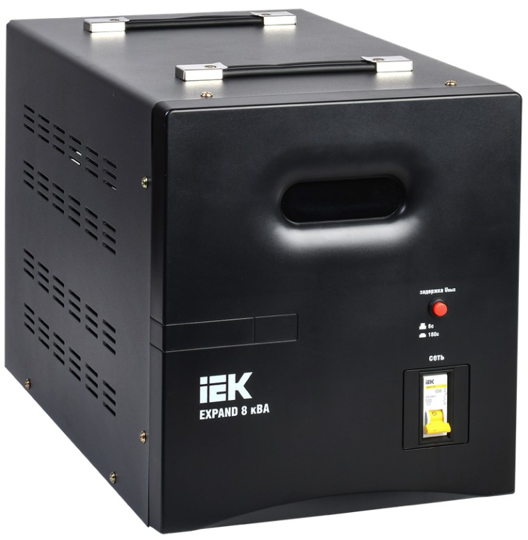 

Стабилизатор напряжения IEK IVS21-1-008-11 однофазный переносной 8кВА EXPAND, IVS21-1-008-11