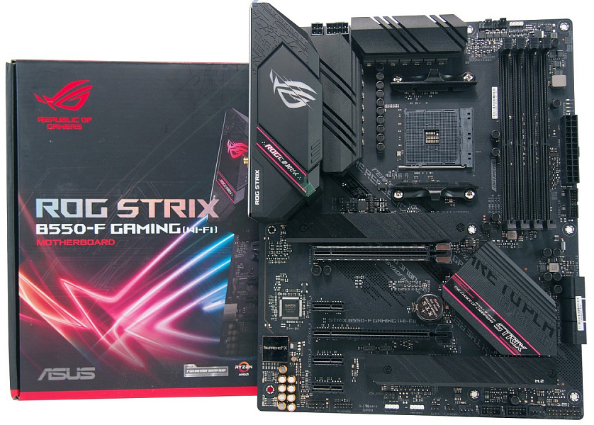 

Материнская плата ATX ASUS ROG STRIX B550-F GAMING WIFI II (AM4, B550, 4*DDR4(5100), 6*SATA 6Gb/s, RAID 2*M.2, HDMI, DP, Audio, 2,5Glan, 1*USB-C 3.2,, ROG STRIX B550-F GAMING WIFI II