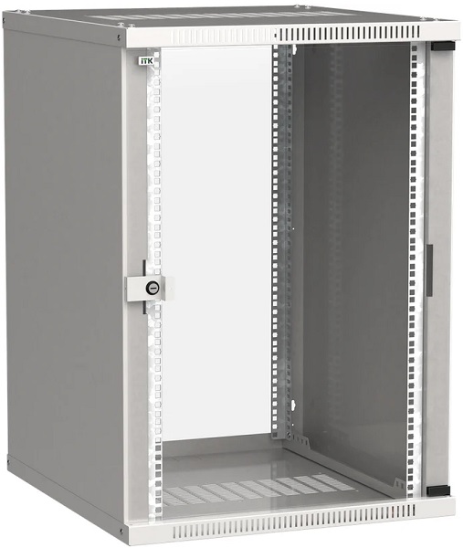 

Шкаф настенный 19", 18U ITK LWE3-18U67-GF LINEA WE 600x650мм дверь стекло серый, LWE3-18U67-GF