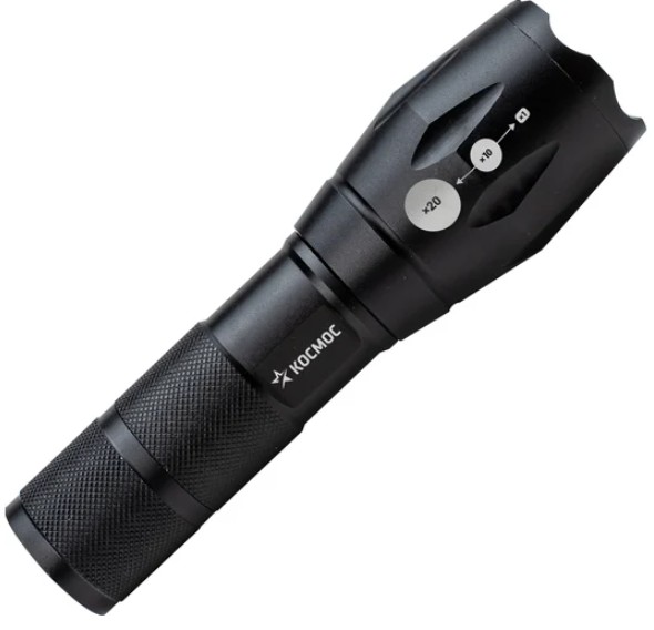 

Фонарь Космос KosAL_5W авиационный алюминий, 5Вт Q5 LED, питание 1*3.7V 18650 Li-on., KosAL_5W