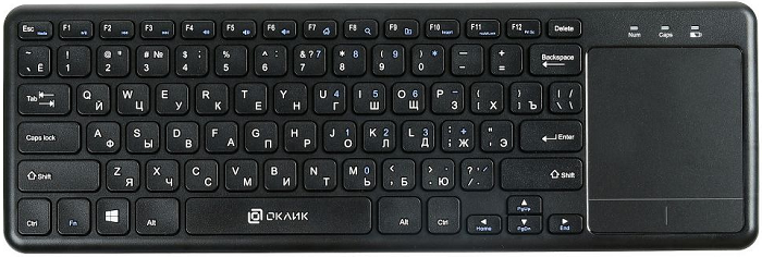 

Клавиатура Oklick 830ST черный USB беспроводная slim Multimedia Touch, 830ST