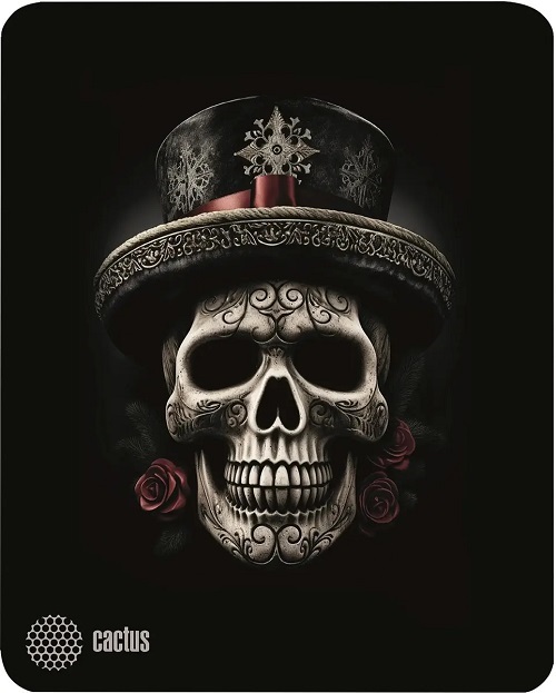 

Коврик для мыши Cactus CS-MP-D05S Scull 250x200x3мм, CS-MP-D05S