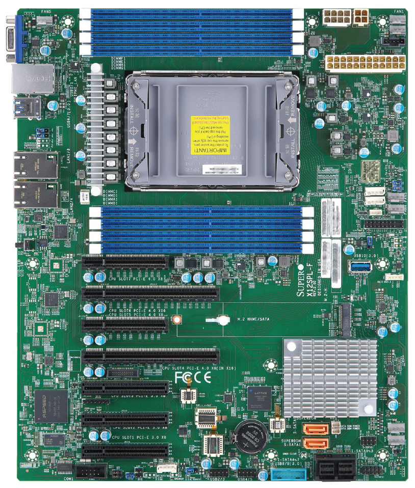 

Материнская плата MBD-X12SPL-F-B Supermicro Motherboard 1xCPU X12SPL-F 3rd Gen Xeon Scalable 270W/8xRDIMM/C621A RAID 0/1/5/10/ 2xGbE/ 7xPCIe/M.2/ 12, MBD-X12SPL-F-B