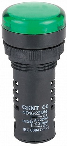 

Индикатор CHINT 593428 ND16-22DS/4 зел. AC 400В, 593428