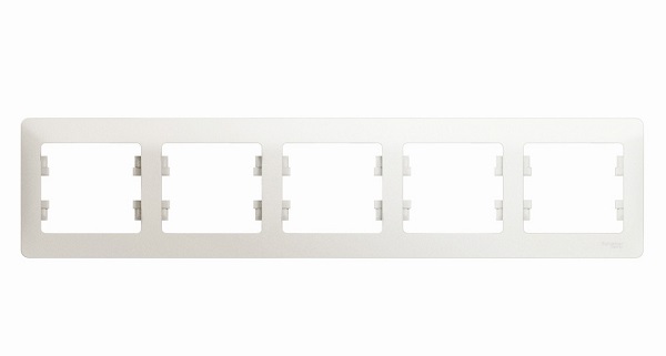 

Рамка Schneider Electric GSL000605 5-ая, горизонтальная, перламутр, GSL000605
