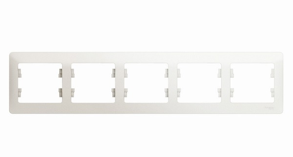 Изображение товара Рамка Systeme Electric GSL000605 серия Glossa для электросчетчиков (5 постов)