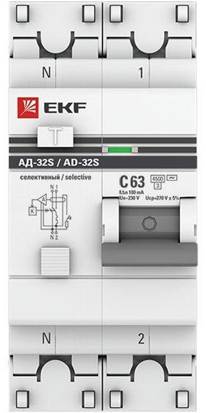 фото Автомат дифференциальный EKF DA32-63-100S-pro в Ростове-на-Дону