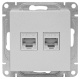 фото Розетка компьютерная двойная EKF UP1-SOA-2RJ45-5