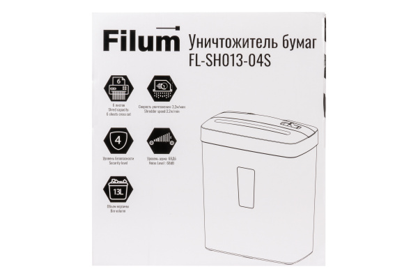 фото Уничтожитель бумаг  Filum FL-SH013-04S в Самаре