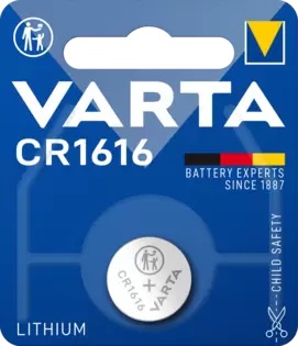 

Батарейка Varta ELECTRONICS CR1616 06616101401 BL1 Lithium 3V (6616) (1/10/100), ELECTRONICS CR1616
