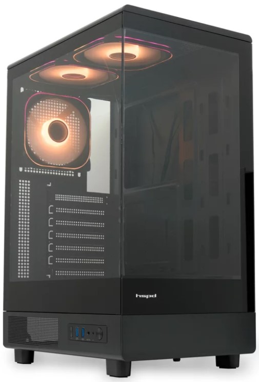 

Корпус ATX HSPD F510 без БП, боковая панель из закалённого стекла, 2*USB 3.0, F510