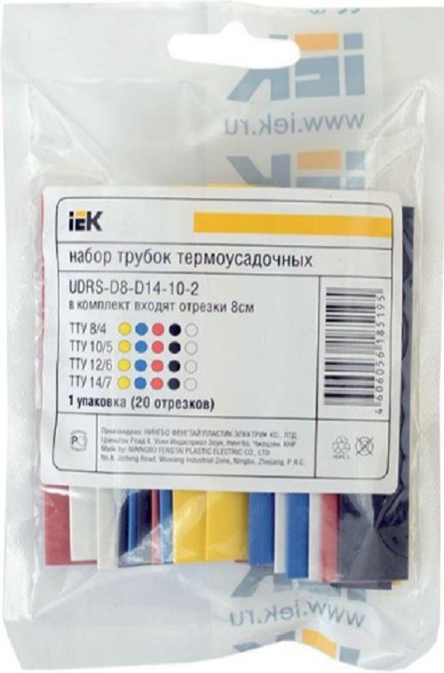 

Набор IEK UDRS-D4-D8-10-10 ТТУ нг-LS 8/4 4хЧ/2хБ/К/С/Ж/З 10х10см/упак, UDRS-D4-D8-10-10
