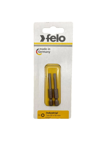 Изображение товара Набор бит Felo 03620536 сериия Industrial для Torx 20, 2 шт, 50 мм