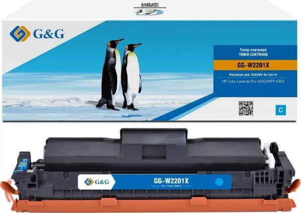 

Картридж лазерный G&G GG-W2201X W2201X голубой (5500стр.) для HP CLJ Pro 4202/MFP 4302, GG-W2201X