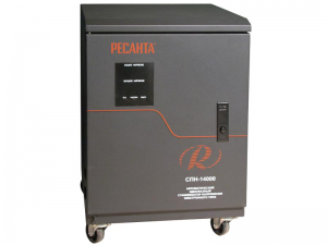 

Стабилизатор Ресанта 63/6/29 СПН-17000 однофазный, цифровой 220В 14000/17000 Вт вх.:90-260В, 63/6/29