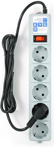 

Сетевой фильтр Power Cube SPG-B-6 1.9 м, 5 розеток, серый, SPG-B-6