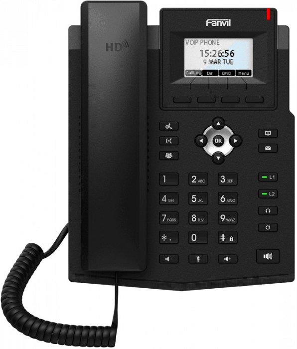 

Телефон VoiceIP Fanvil X3S Lite 2xEthernet 10/100, 2 SIP линии, HD аудио, цветной дисплей 2,3”, порт для гарнитуры, книга на 1000 записей, 6-я сторонн, X3S Lite