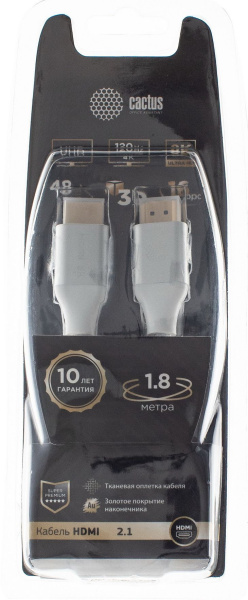 фото Кабель аудио-видео  Cactus CS-HDMI.2.1-1.8 в Челябинске